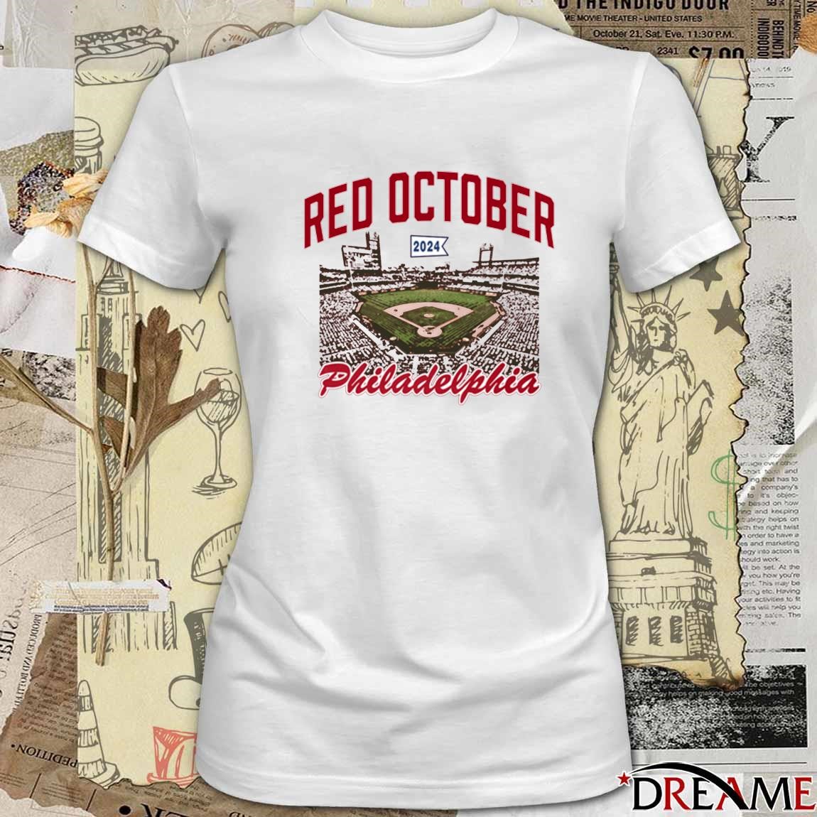 Official Red October 2024 Philadelphia Phillies Stadium tshirt, hoodie