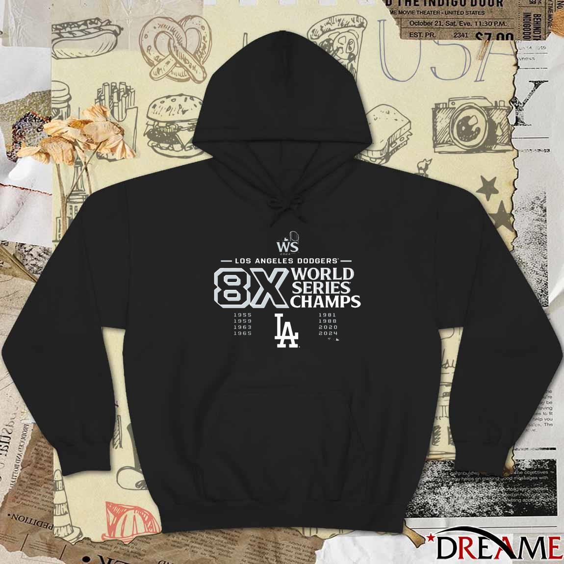 Official Los Angeles Dodgers 8Time World Series 2024 Champions Logo