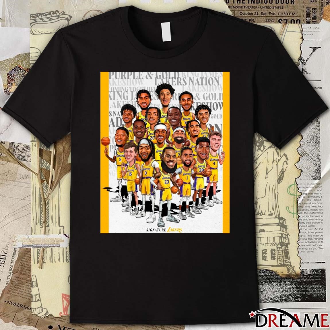 Official Los Angeles Lakers 24 Hours Til Lakers Basketball Caricature Poster t shirt hoodie sweater long sleeve and tank top