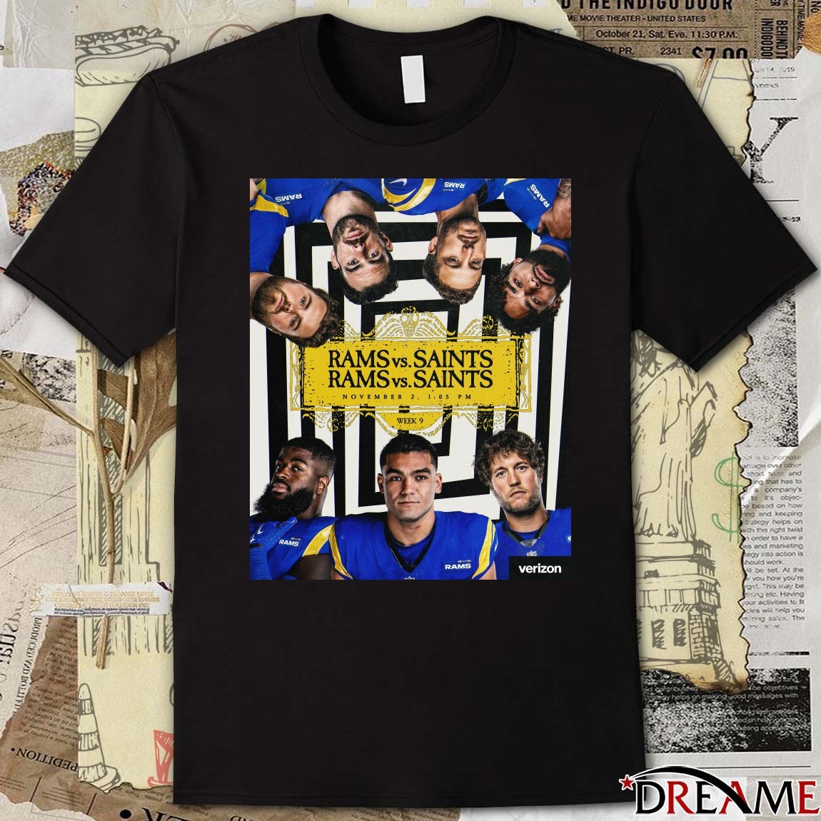 Official Los Angeles Rams Vs New Orleans Saints November 2 2025 Week 9 ...